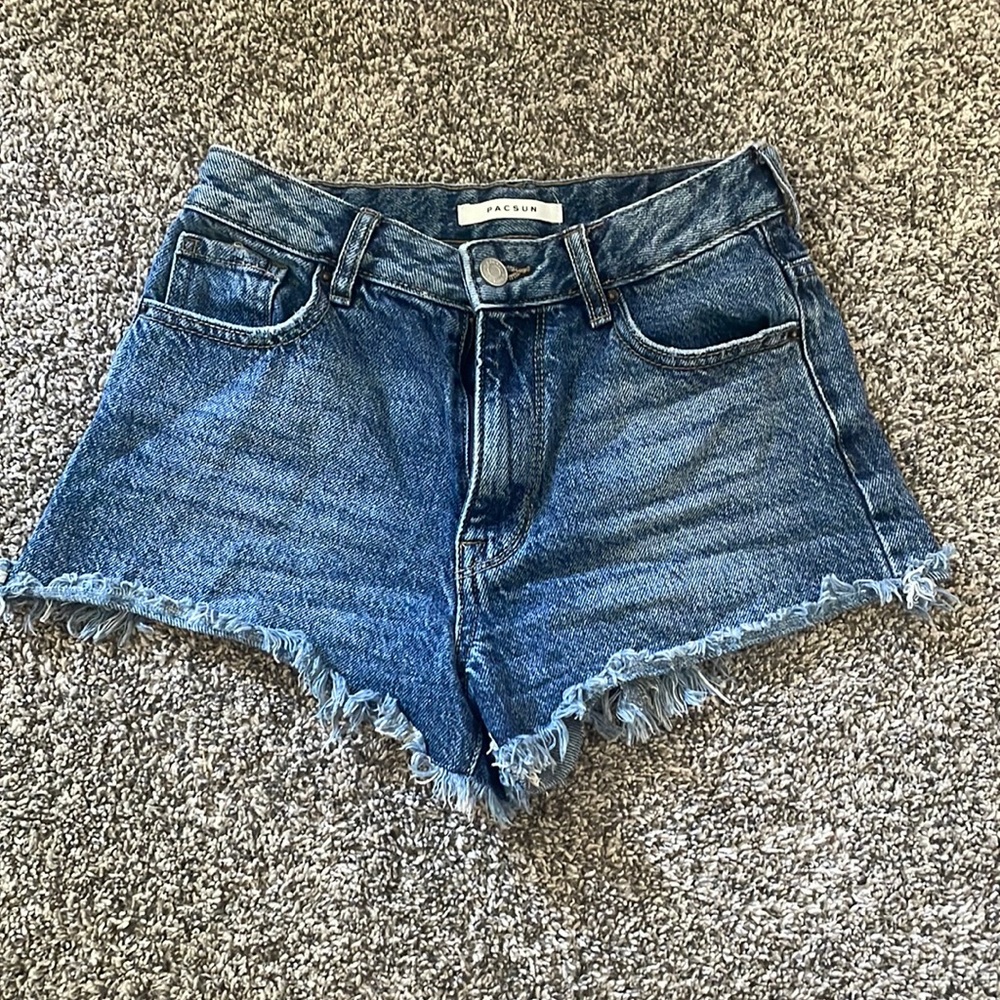 Dark blue PacSun jean shorts